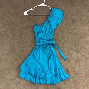 Turquoise blue dress